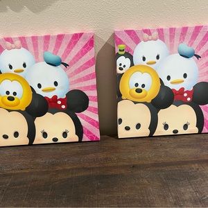 Tsum Tsum canvas wall art (set of 2)